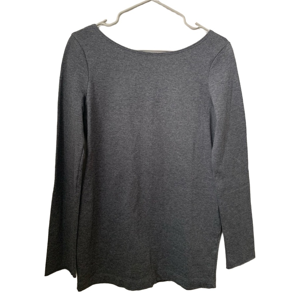 SILENCE + NOISE Women’s Medium Heather Gray Boat Neck Cotton Spandex Sweater